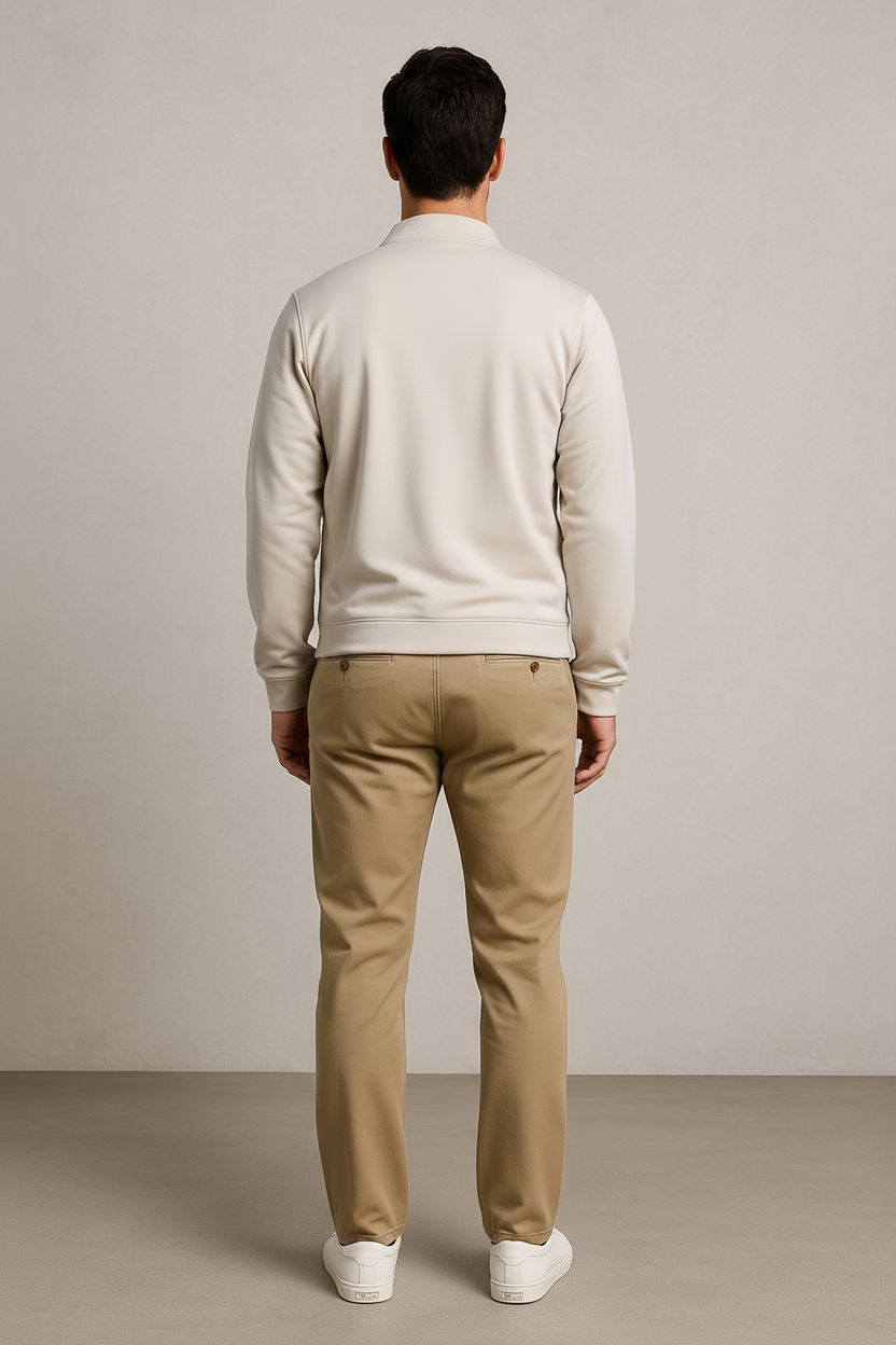 Octave Men Solid High Neck Sweatshirt