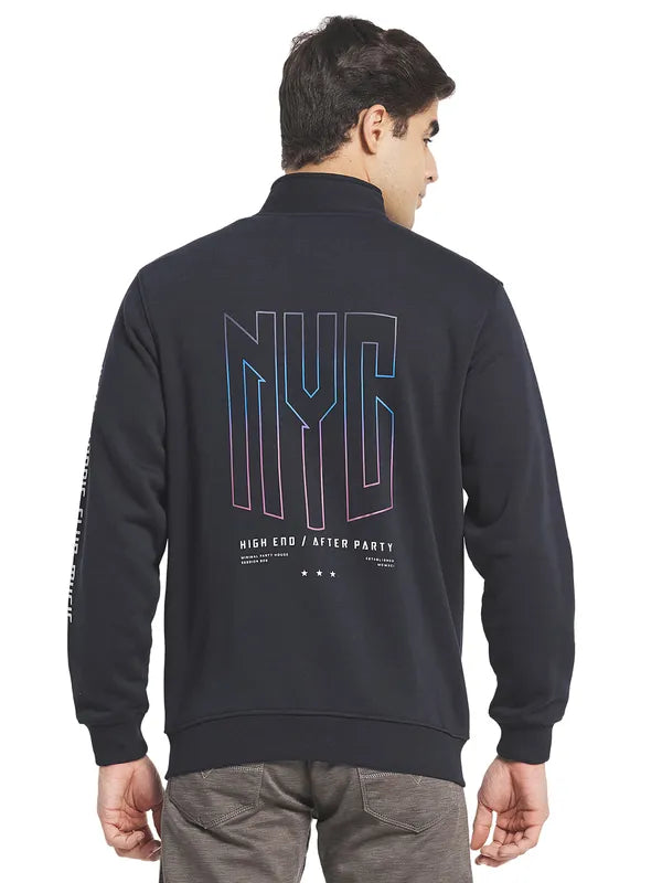 Octave Men Navy Blue Sweatshirt