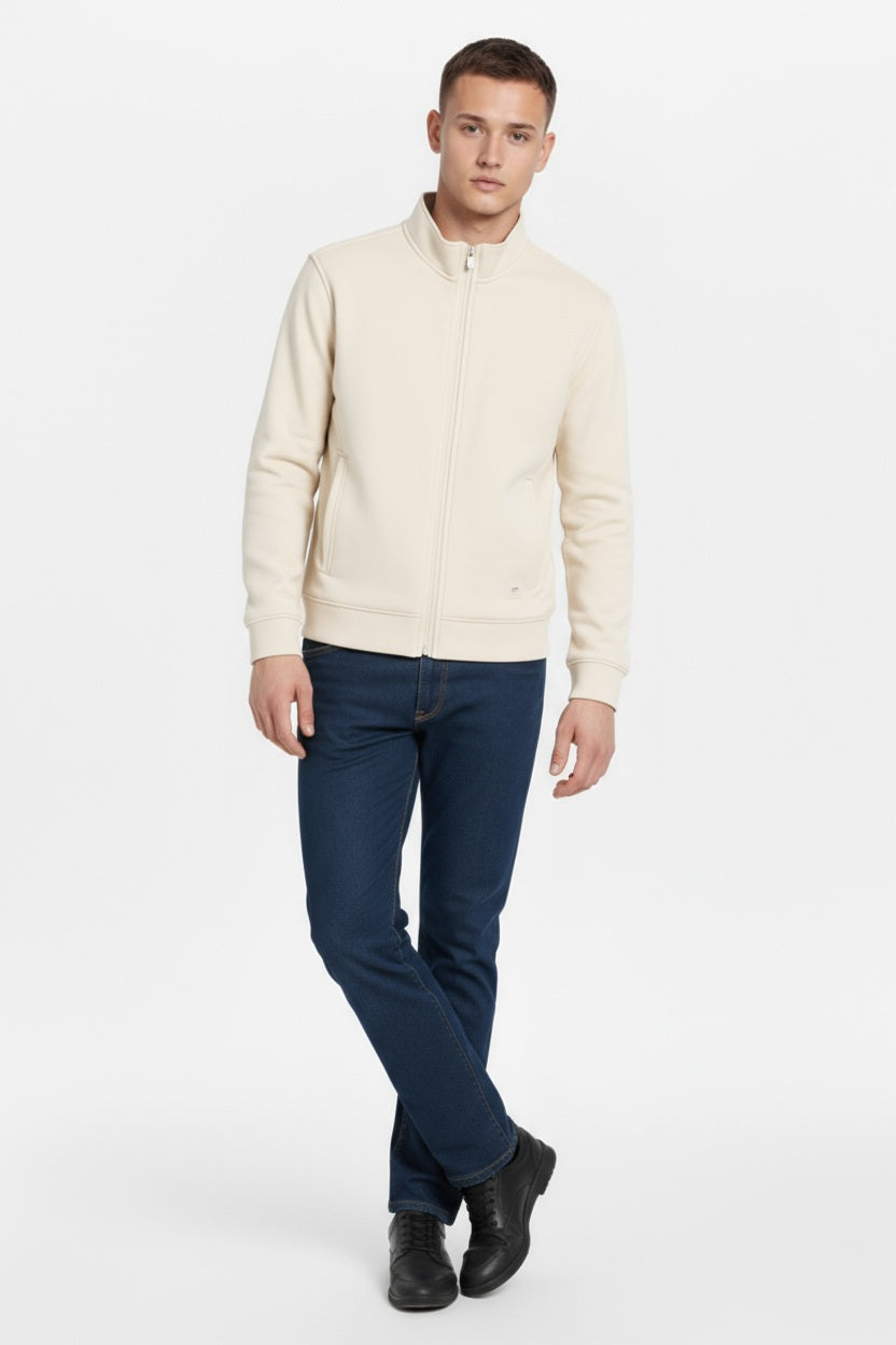 Octave Men Solid Mandrain Neck Sweatshirt