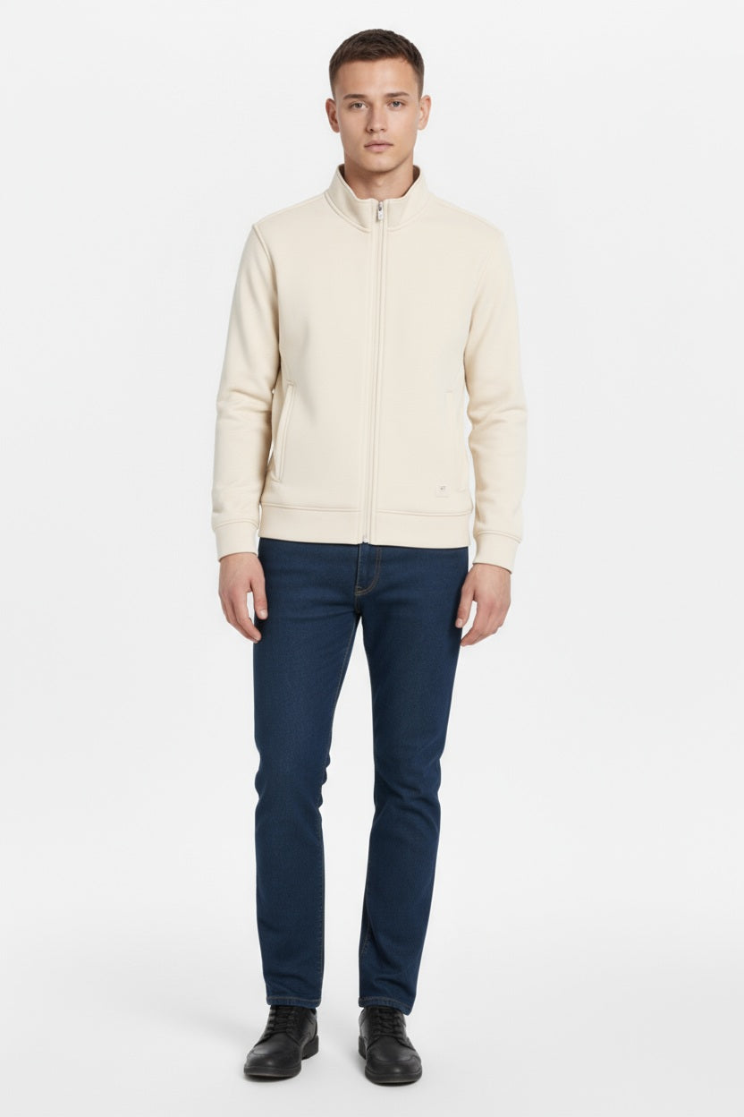 Octave Men Solid Mandrain Neck Sweatshirt