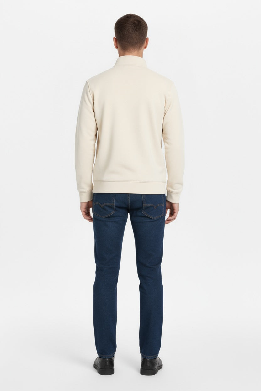 Octave Men Solid Mandrain Neck Sweatshirt