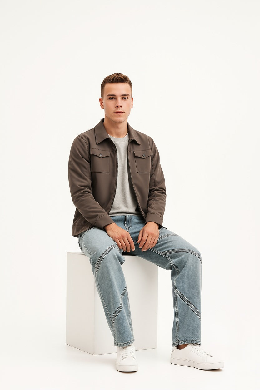 Octave Men Solid Mandrain Neck Sweatshirt