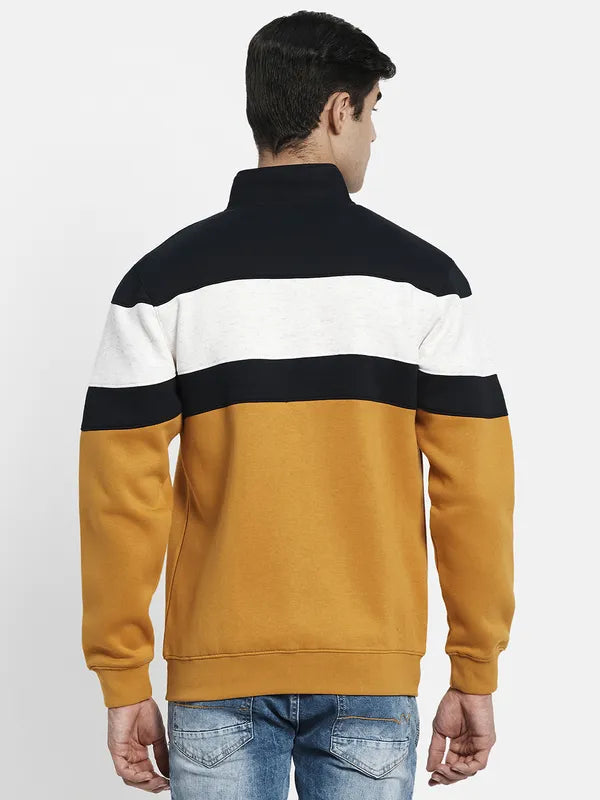 Men Yellow Colourblocked Sweatshirt