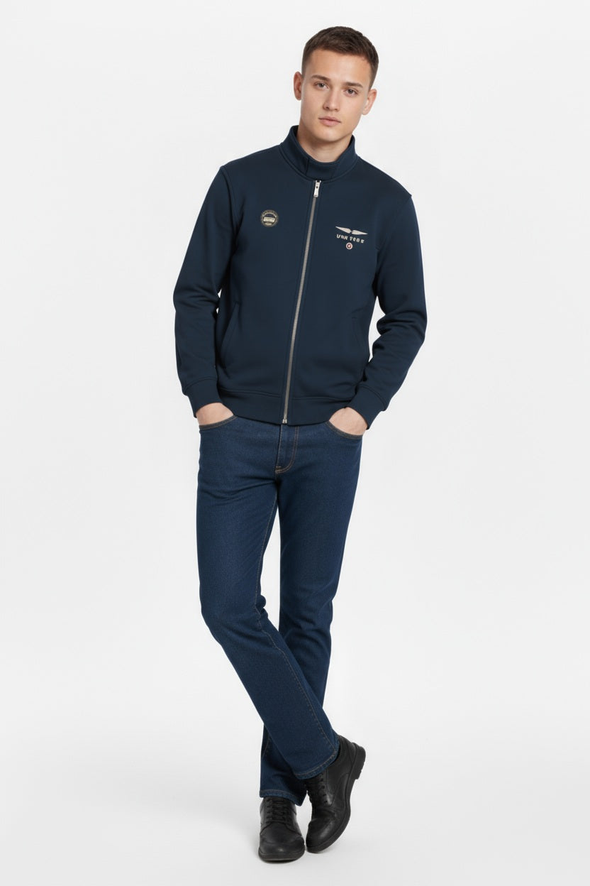 Octave Men Solid Mandrain Neck Sweatshirt