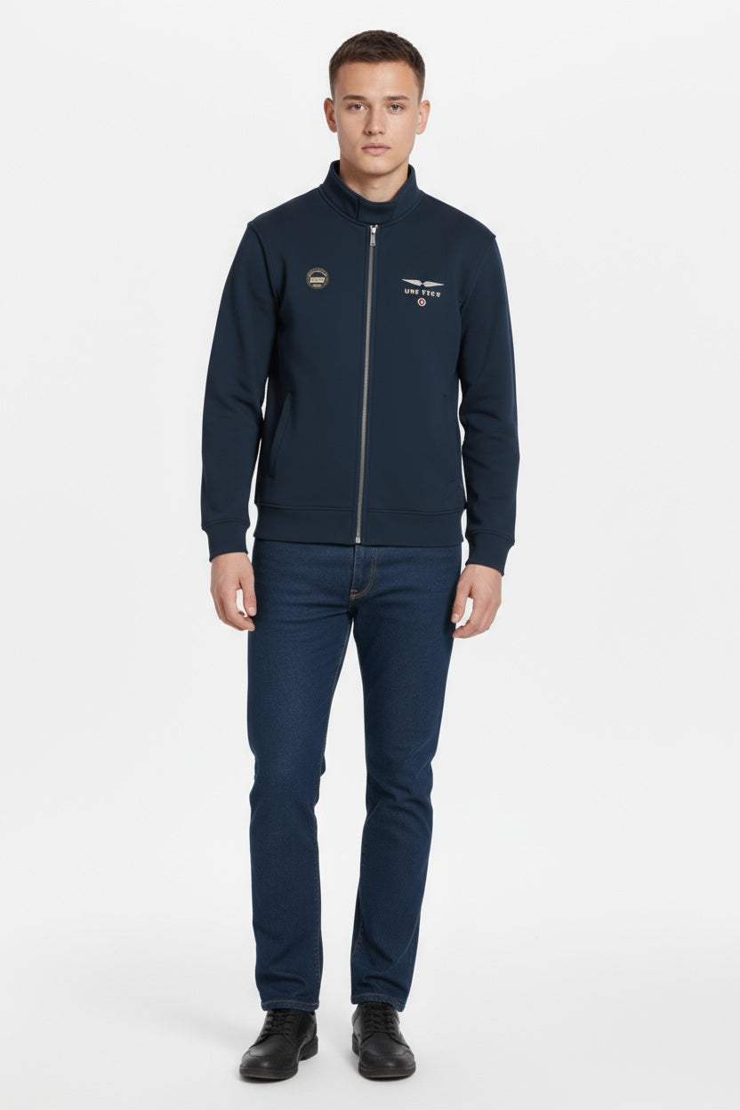 Octave Men Solid Mandrain Neck Sweatshirt