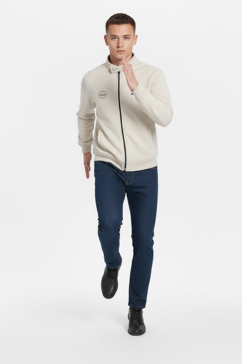 Octave Men Solid Mandrain Neck Sweatshirt