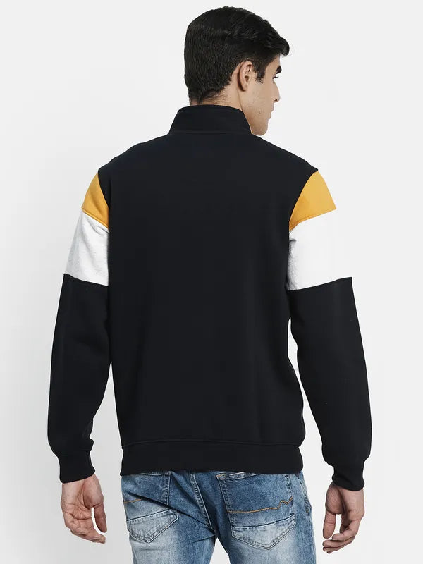 Men Yellow Colourblocked Sweatshirt