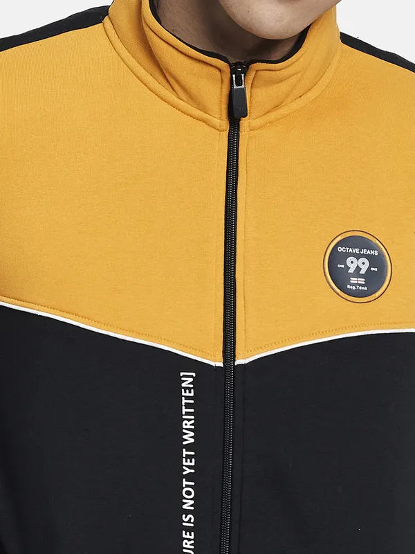 Men Yellow Colourblocked Sweatshirt