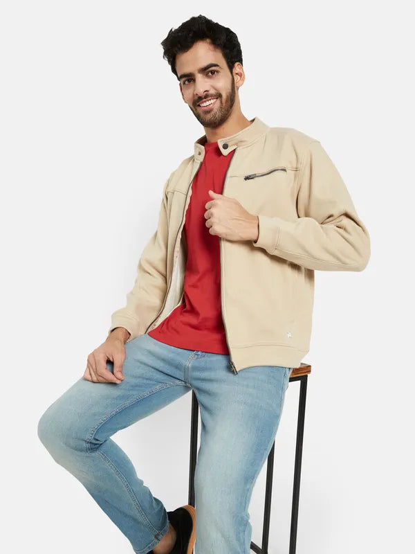Octave Mock Collar Fleece Front Open Sweatshirt