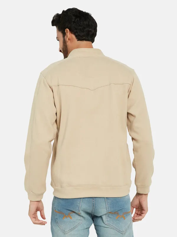 Octave Mock Collar Fleece Front Open Sweatshirt