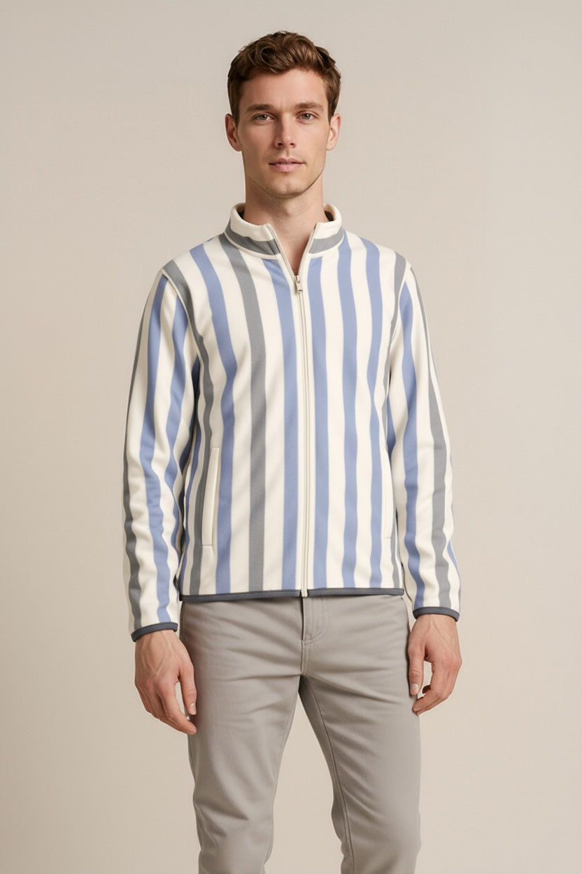 Octave Men Striped Sweatshirt