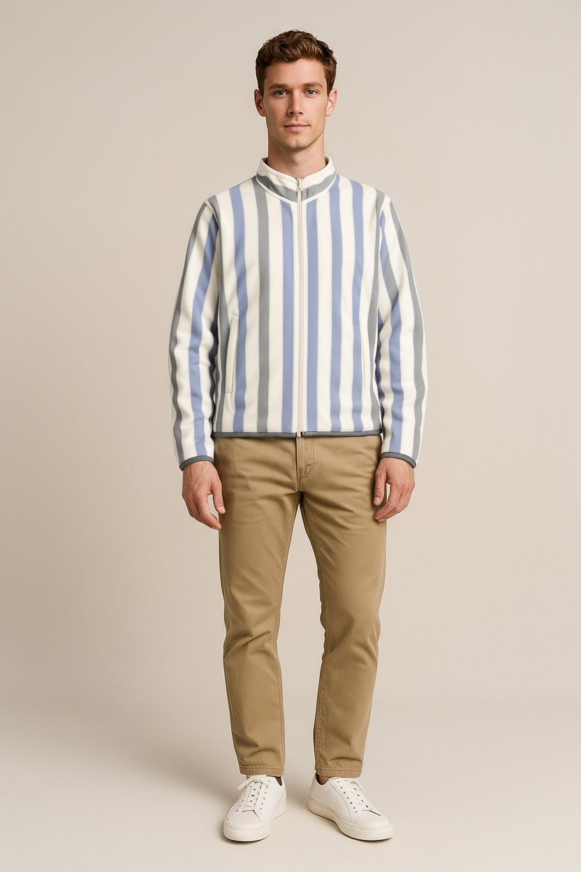 Octave Men Striped Sweatshirt