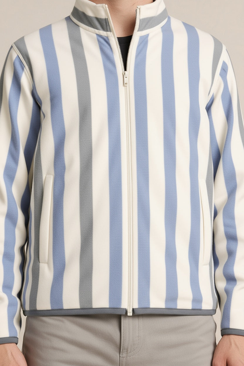 Octave Men Striped Sweatshirt
