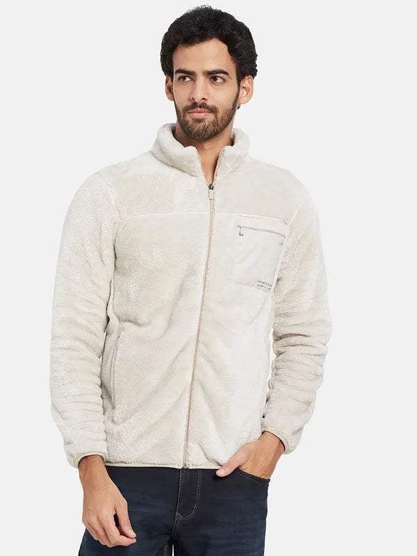Octave Mock Collar Fleece Front Open Sweatshirt
