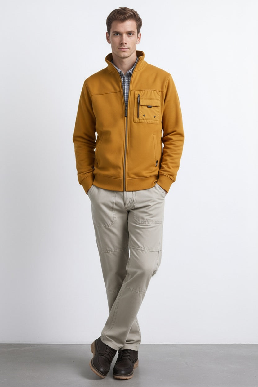 Octave Men Solid Mandrain Neck Sweatshirt