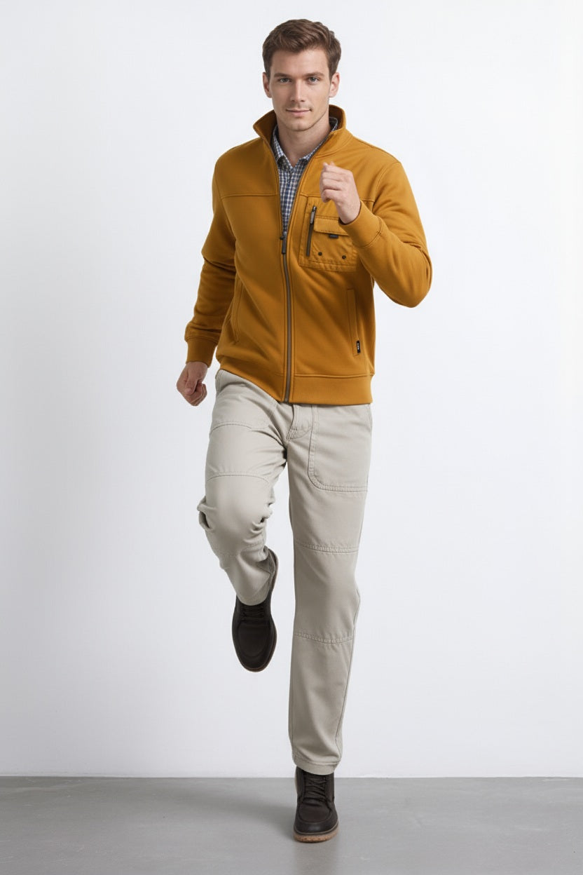 Octave Men Solid Mandrain Neck Sweatshirt