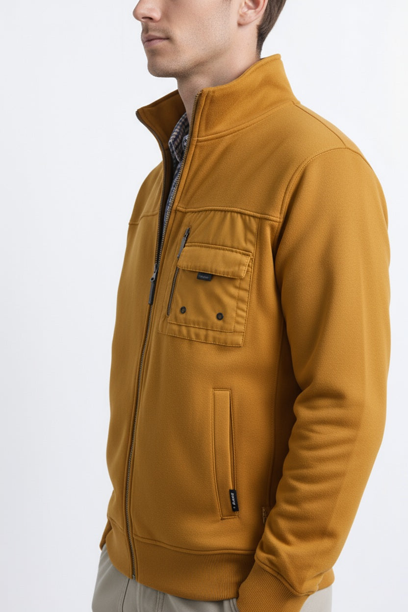 Octave Men Solid Mandrain Neck Sweatshirt