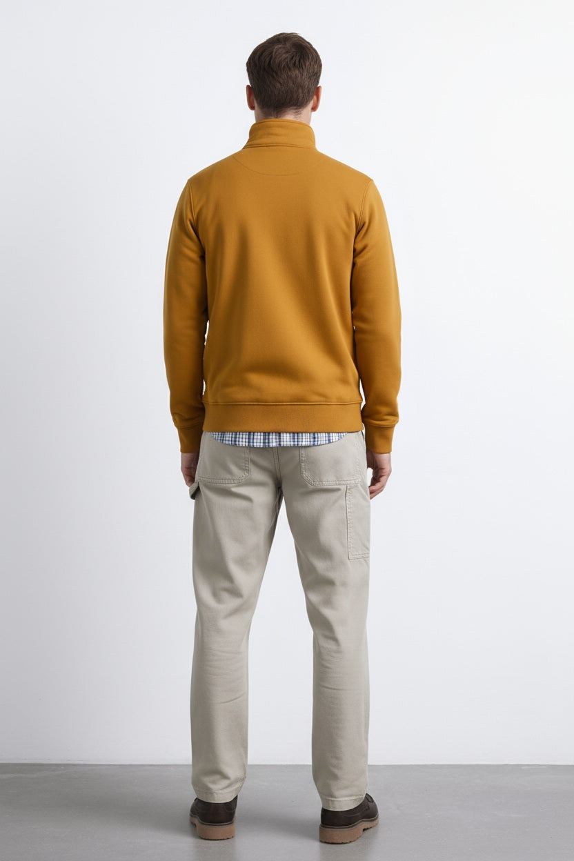 Octave Men Solid Mandrain Neck Sweatshirt