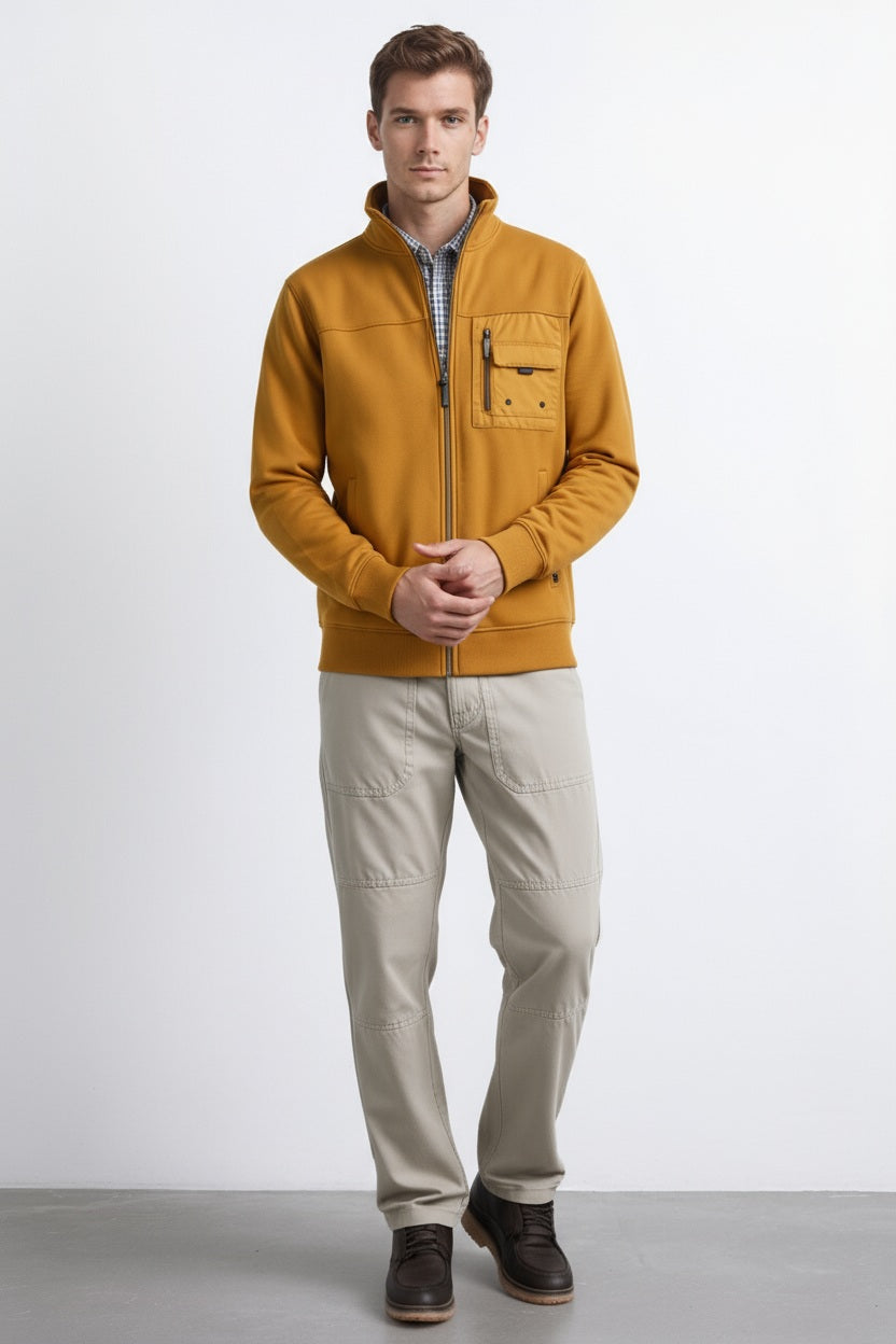 Octave Men Solid Mandrain Neck Sweatshirt