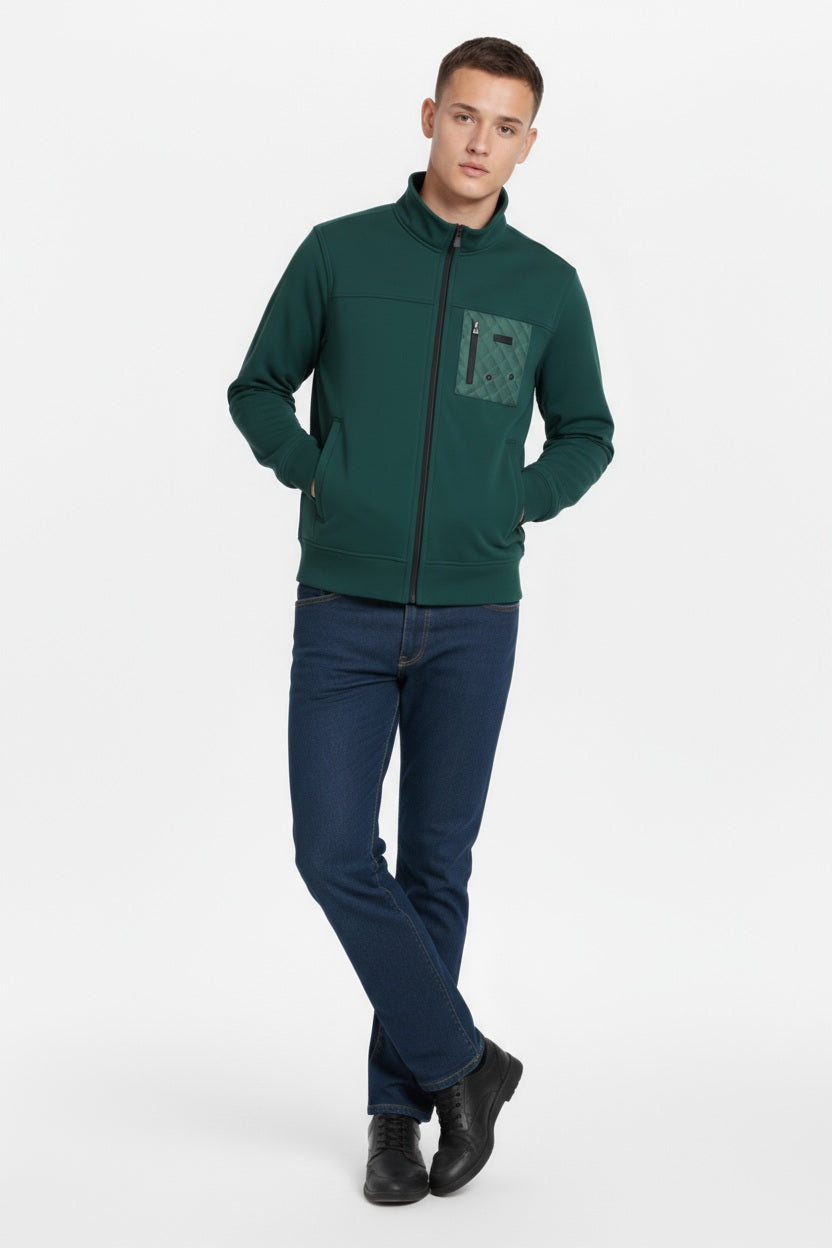 Octave Men Solid Mandrain Neck Sweatshirt