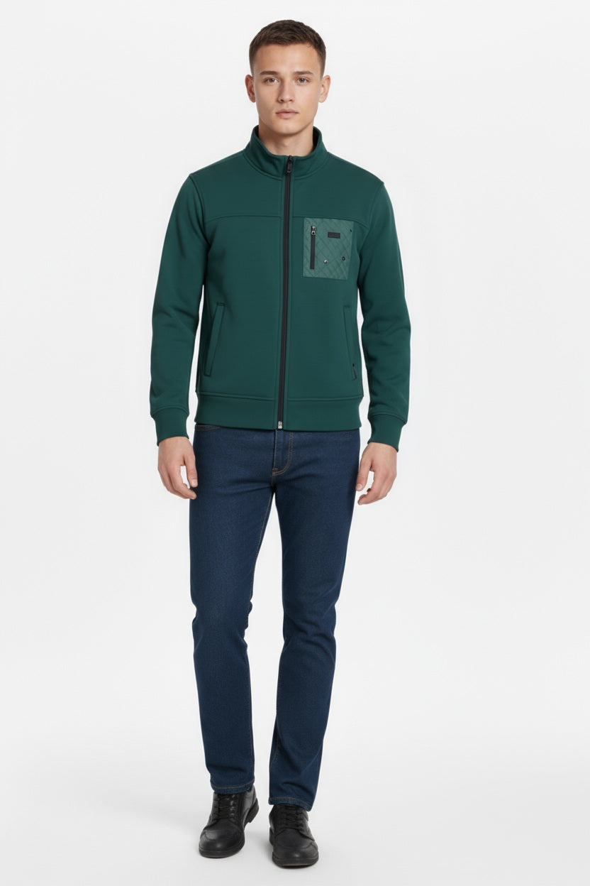 Octave Men Solid Mandrain Neck Sweatshirt