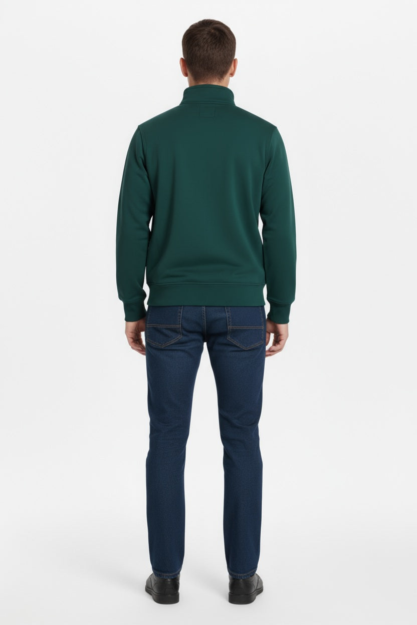 Octave Men Solid Mandrain Neck Sweatshirt