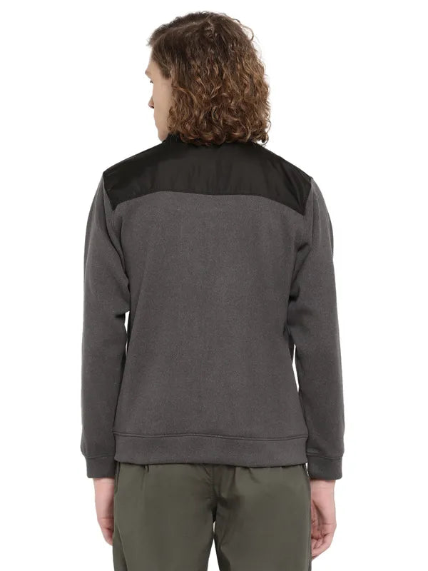 Octave Men Grey Fleece Sweatshirt