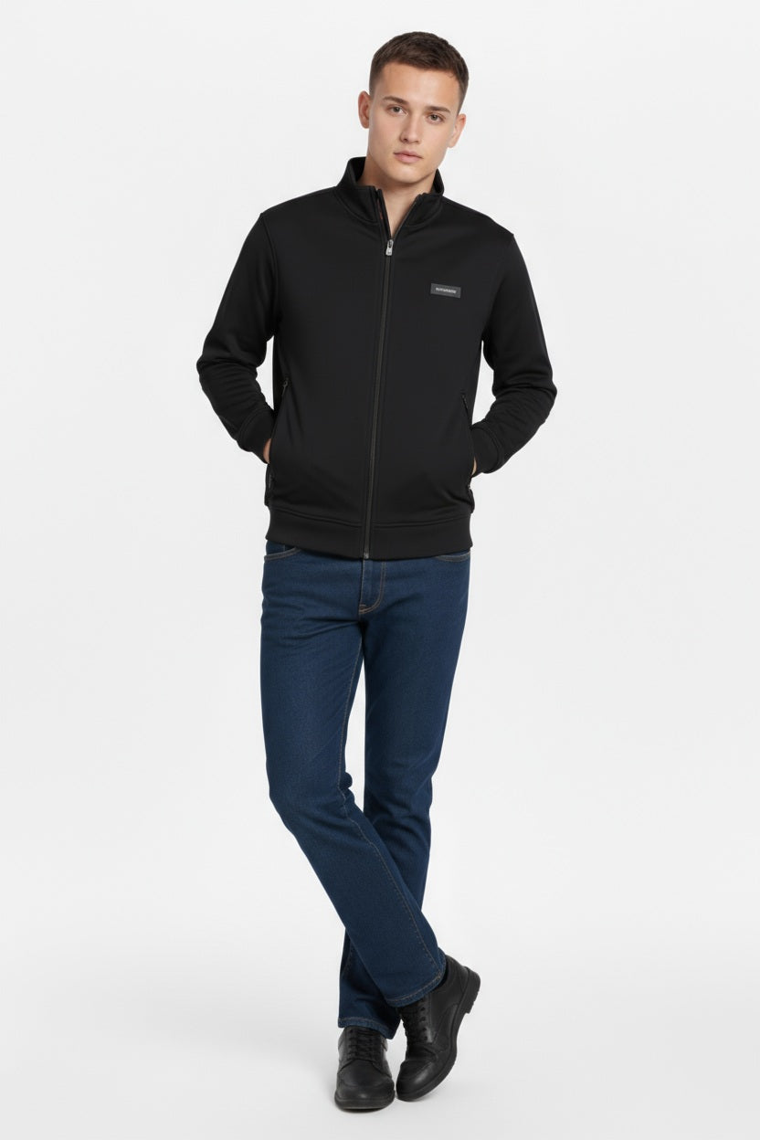 Octave Men Solid Mandrain Neck Sweatshirt