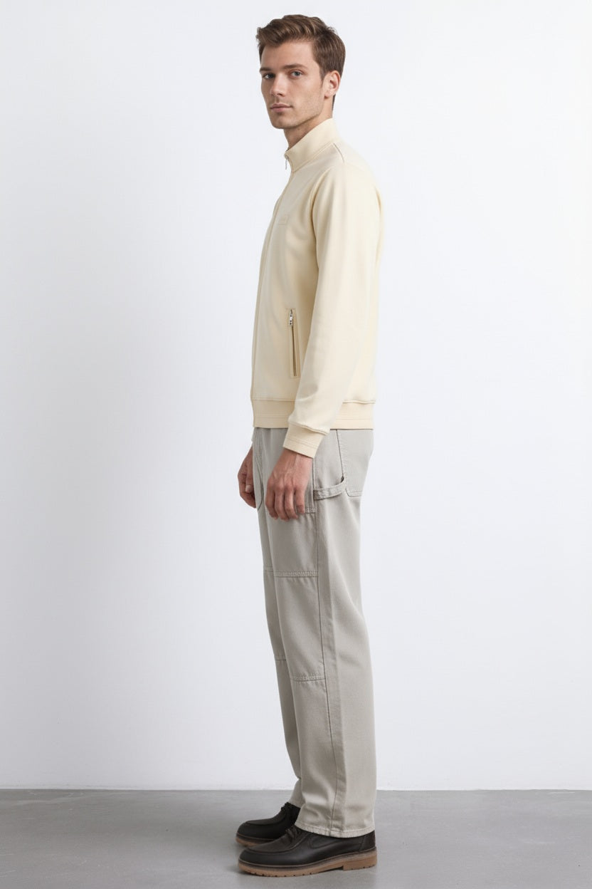 Octave Men Pristine Solid Mandrain Neck Sweatshirt