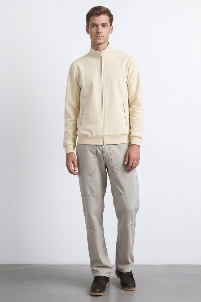 Octave Men Pristine Solid Mandrain Neck Sweatshirt