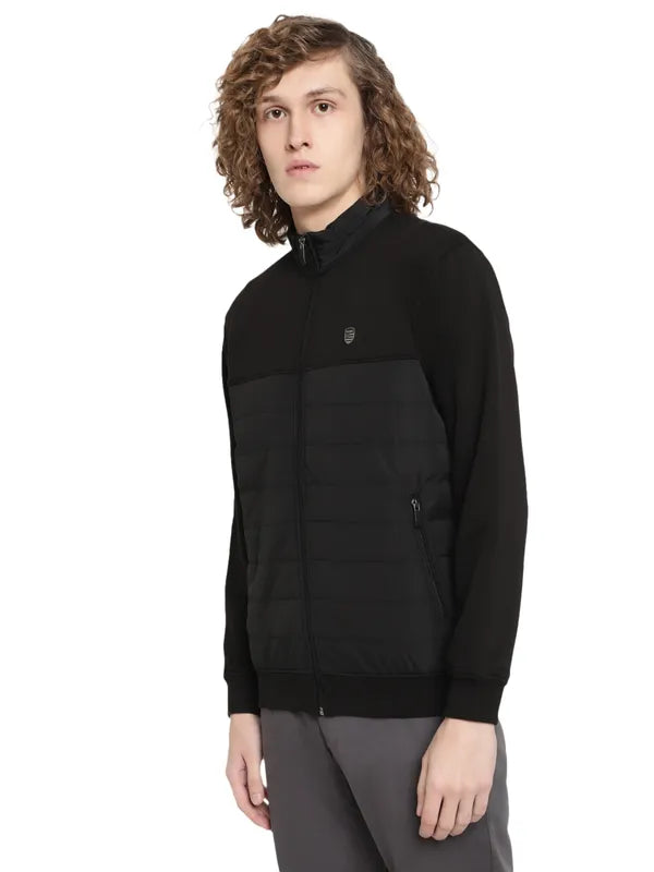 Octave Men Black Colourblocked Sweatshirt