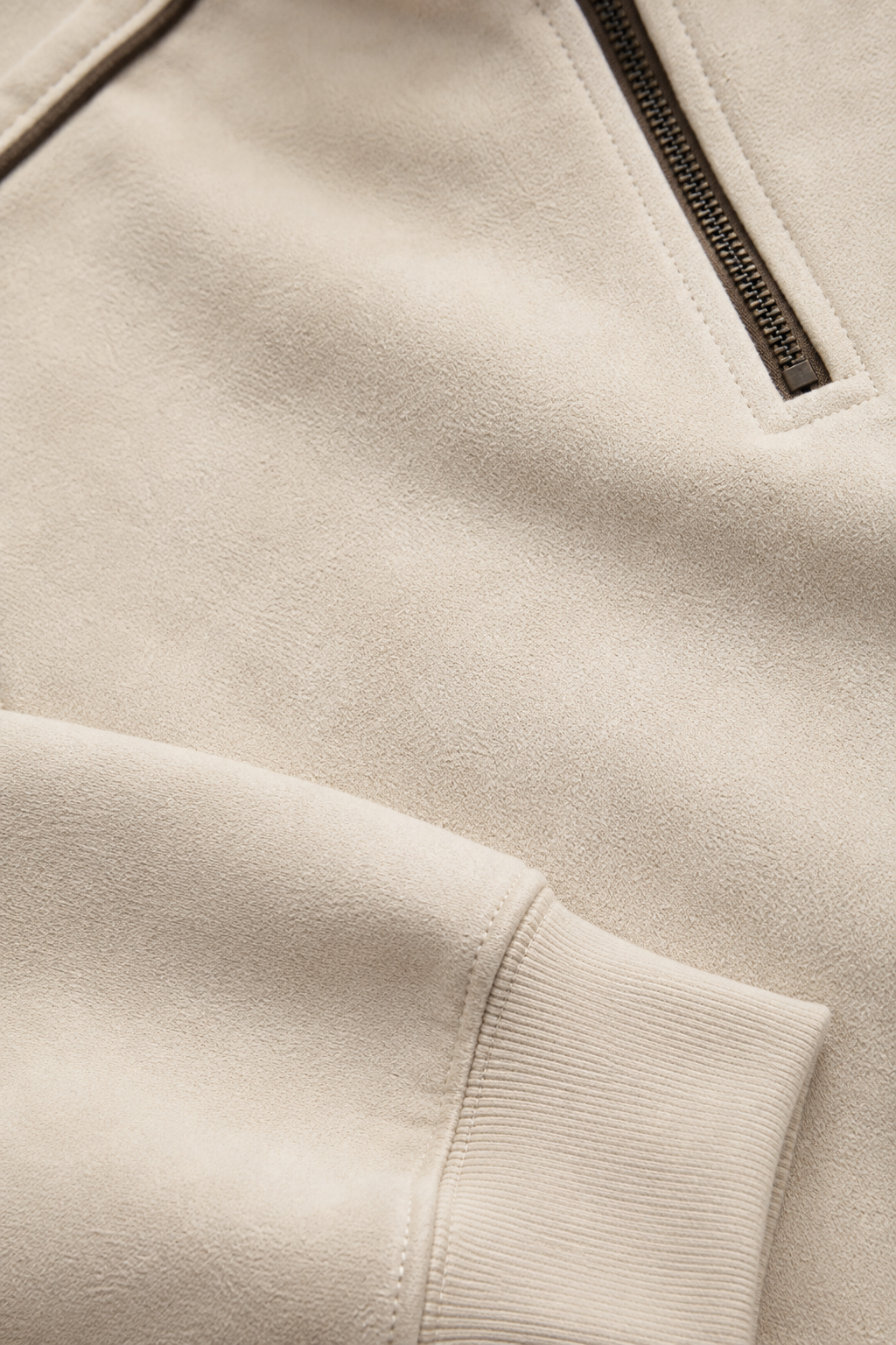 Men’s Onyx Knitted Suede Half-Zip Sweatshirt – Regular Fit Full Sleeve Winter Pullover