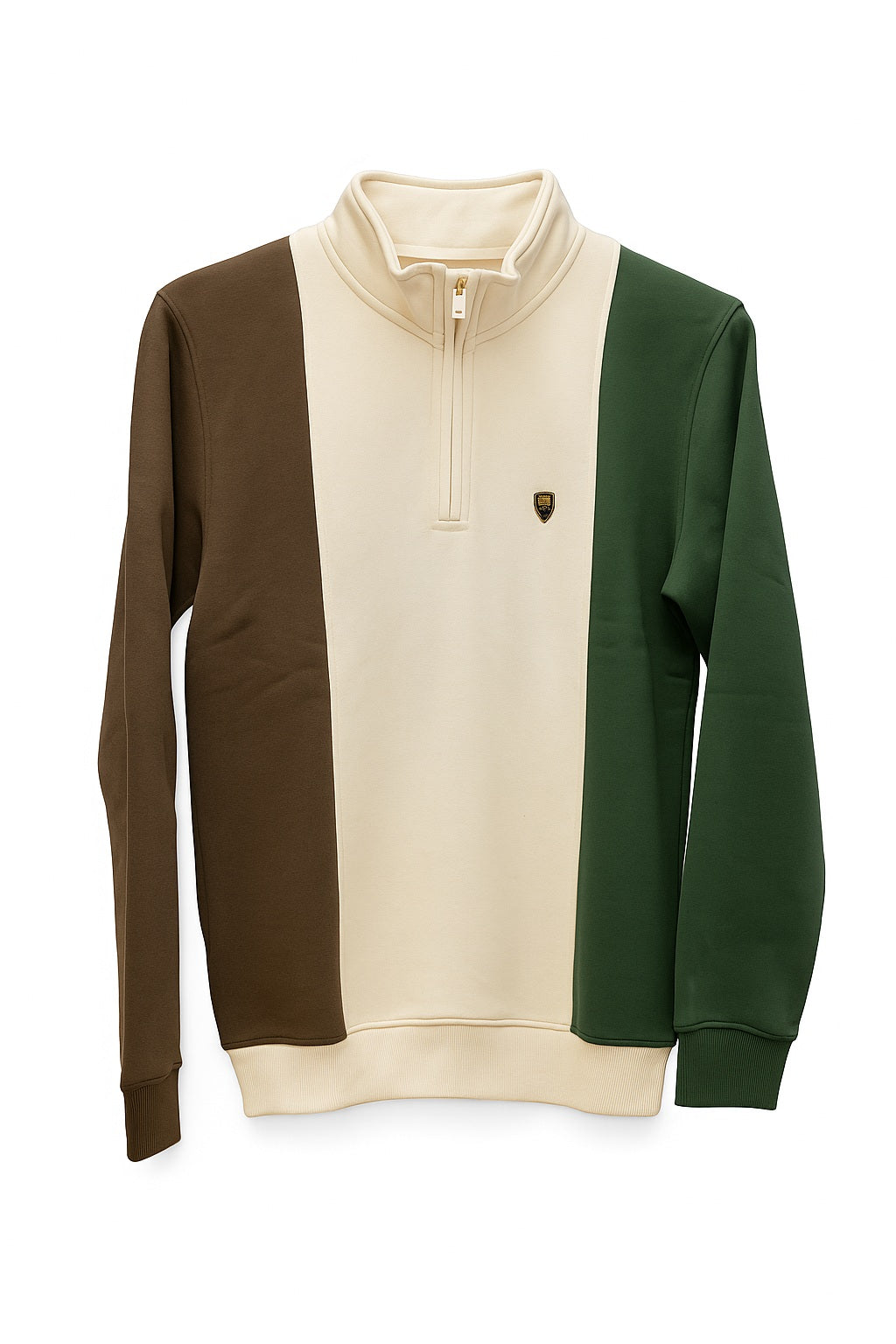 Octave Men Colourblocked Mandarin Neck Sweatshirt