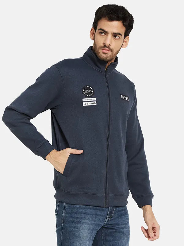 Octave Men Navy Blue Sweatshirt