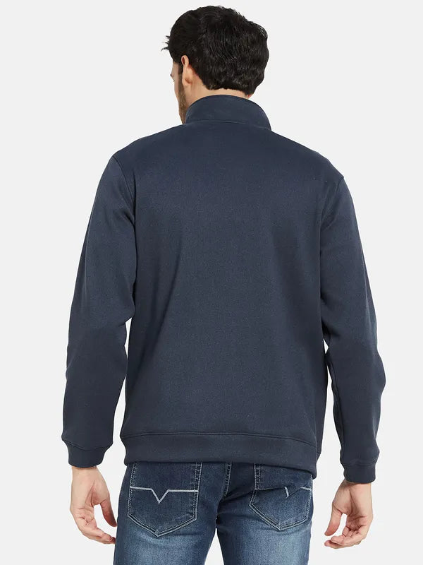 Octave Men Navy Blue Sweatshirt