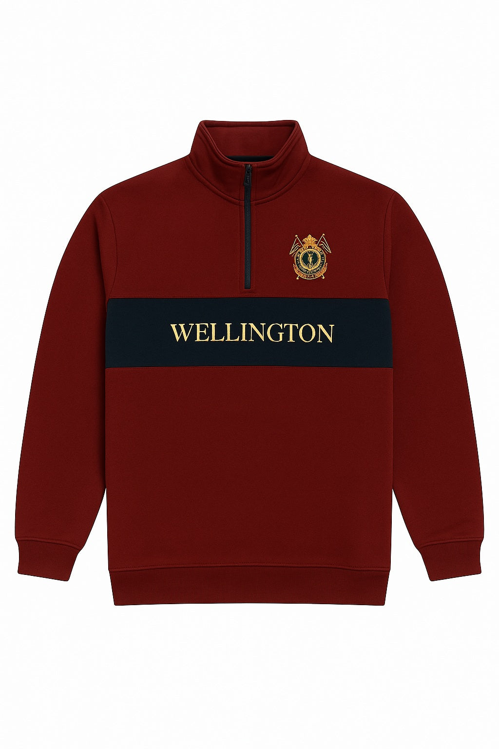 Octave Men Graphic Mandrain Neck  Sweatshirt-J-339W25-MERLOT