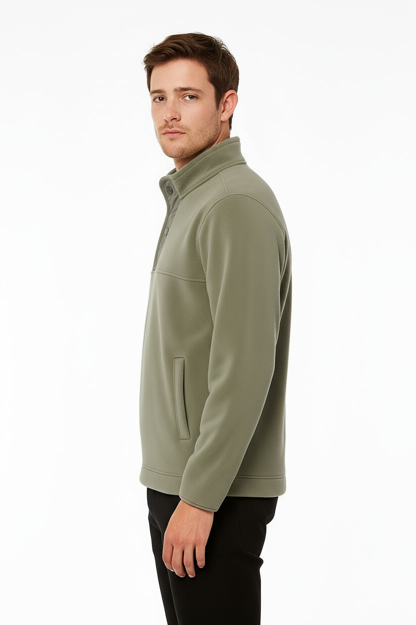 Octave Men Solid Mandrain Neck Sweatshirt