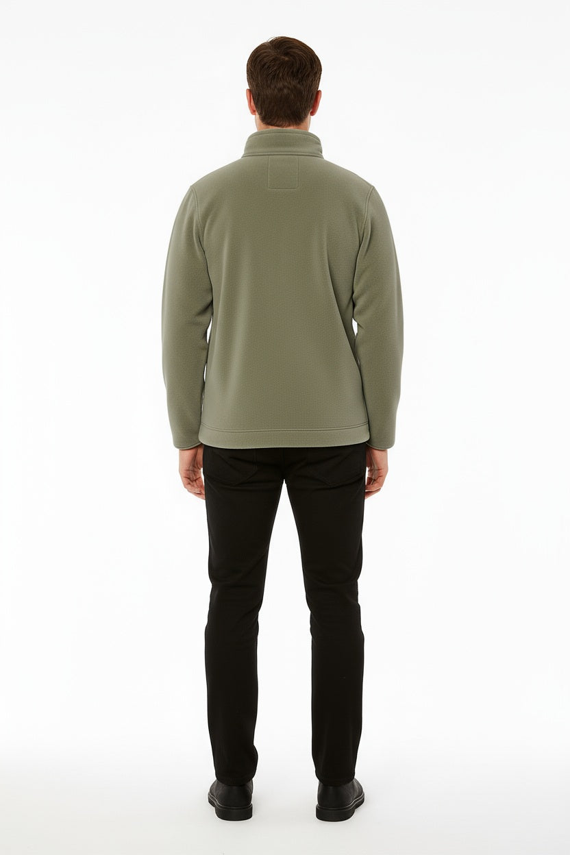 Octave Men Solid Mandrain Neck Sweatshirt