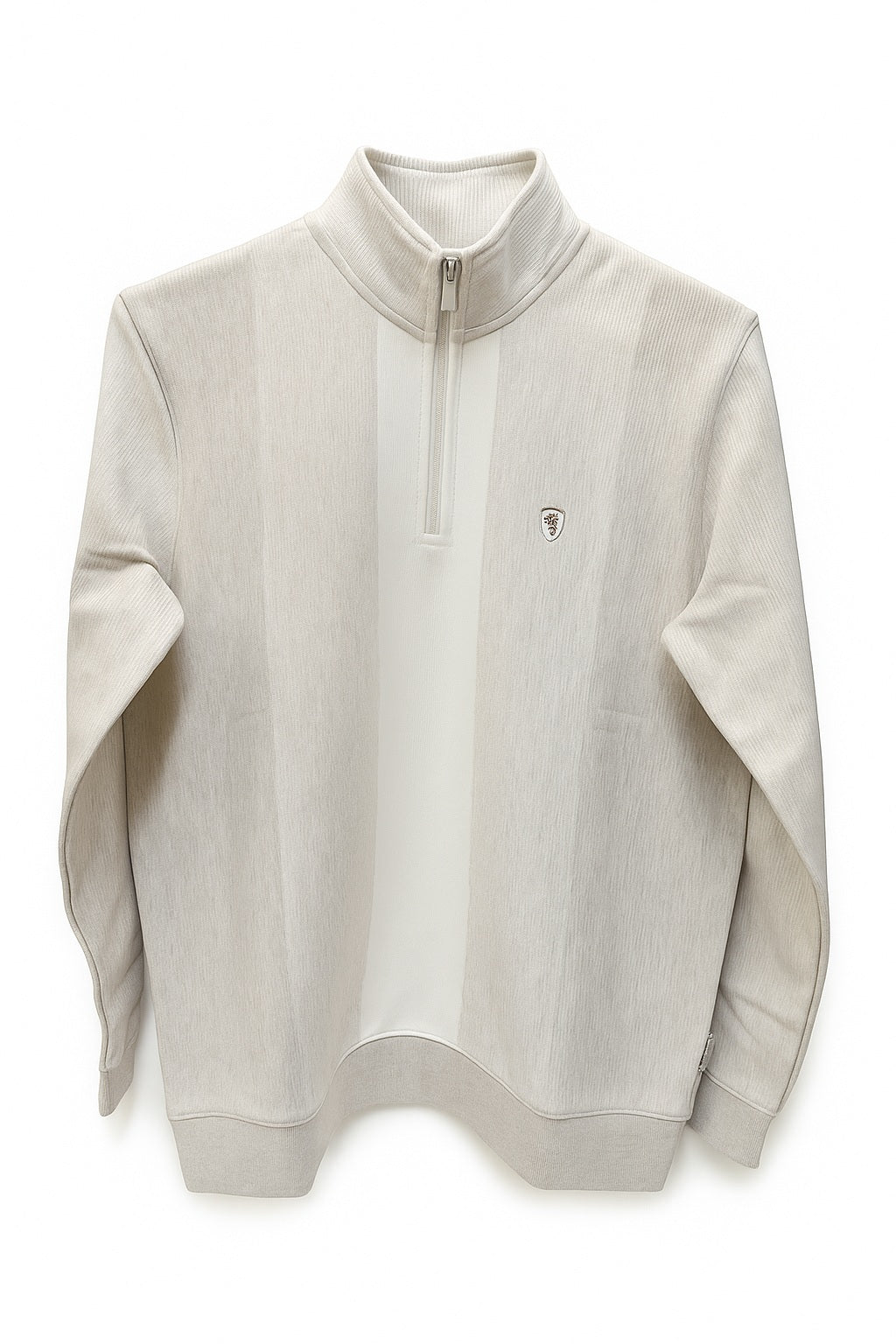 Octave Men Colourblocked Mandarin Neck Sweatshirt