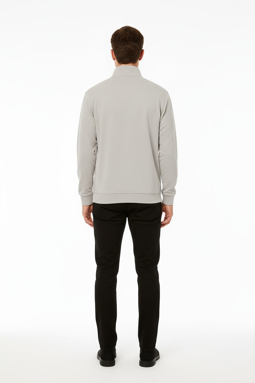 Octave Men Solid Mandrain Neck Sweatshirt