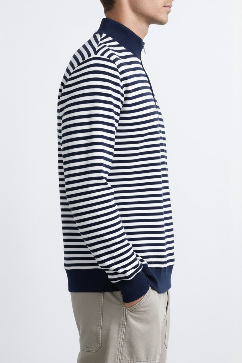 Octave Men Striped Sweatshirt