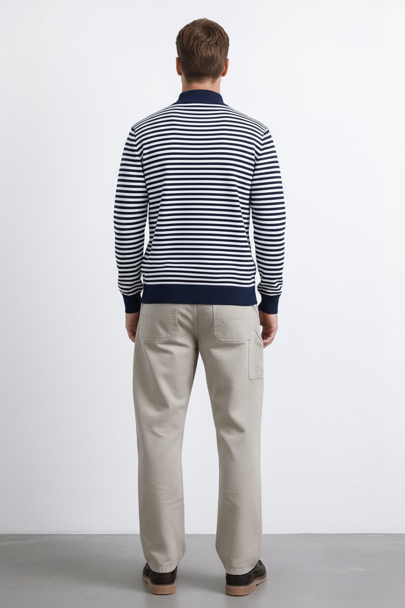 Octave Men Striped Sweatshirt
