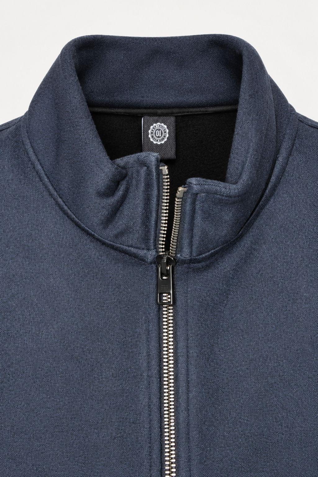 Men’s Navy German Velvet Knitted Gilet – Regular Fit Full Zip Sleeveless Jacket
