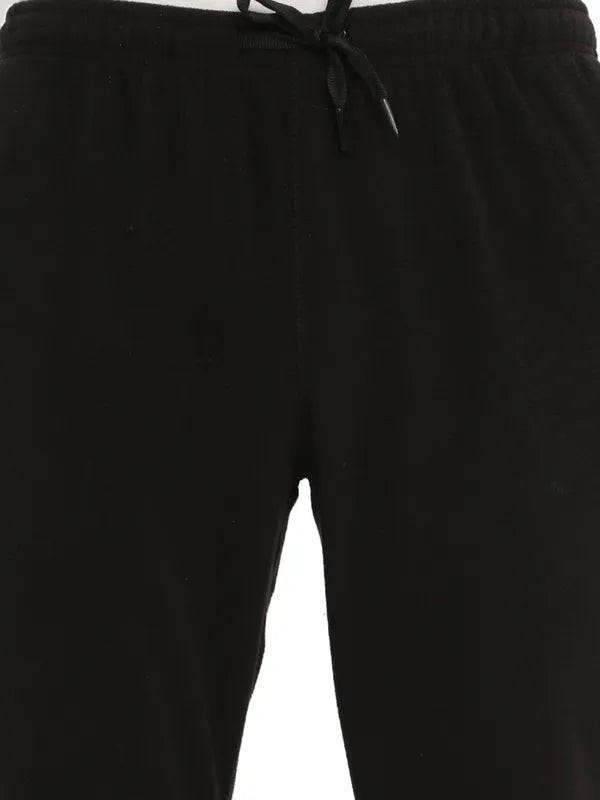 Octave Men Black Solid Joggers