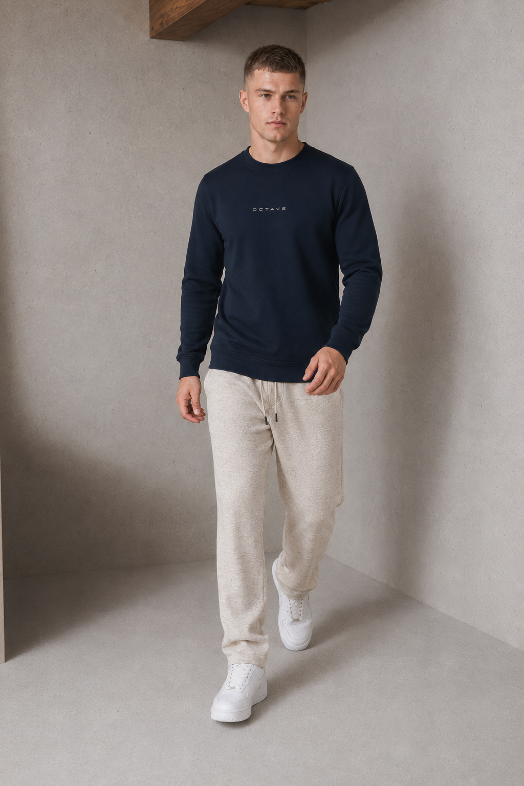 Men’s Linen Melange Brushed Seer Sucker Winter Lower – Regular Fit Straight Leg Casual Trousers