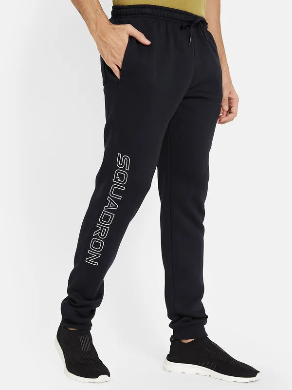 Octave Men Typography Printed Mid-Rise Track Pant