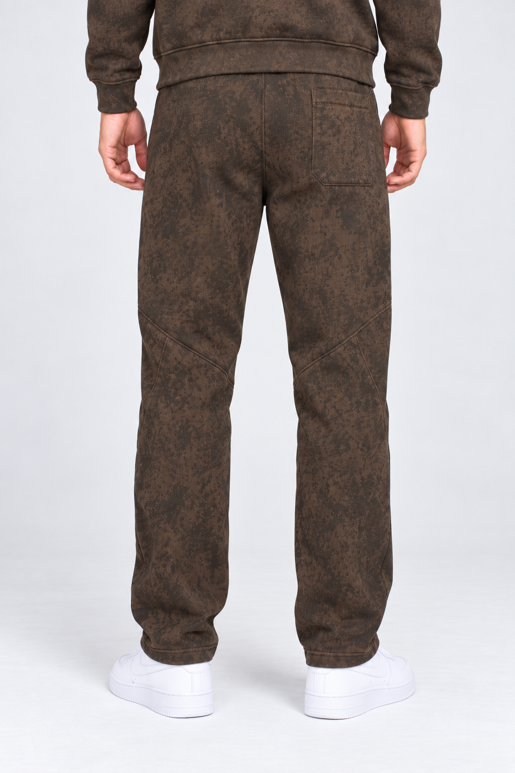 Men’s Regular Fit Flat Back Brushed Knitted Lower – Tobacco