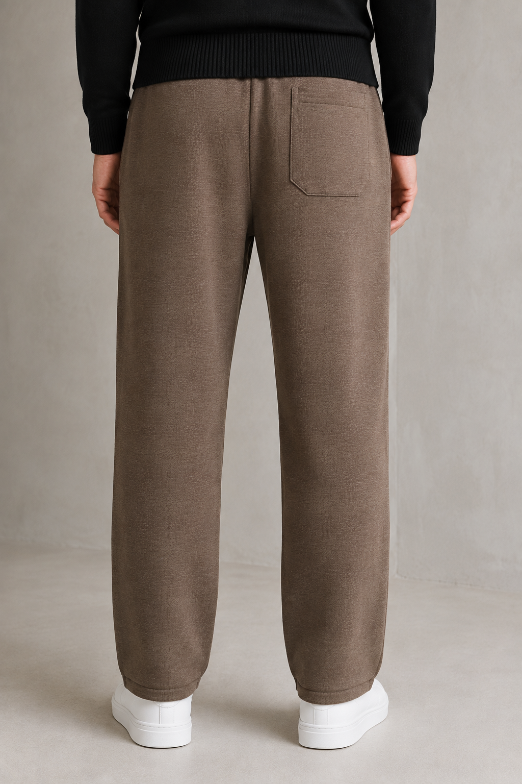 Men’s Cocoa Melange Blended Cotton Winter Lower – Regular Fit Knitted