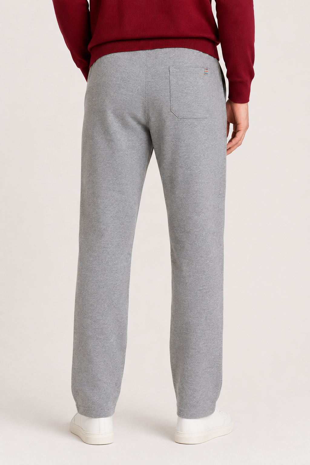 Men’s Grey Melange Blended Cotton Winter Lower – Regular Fit Knitted