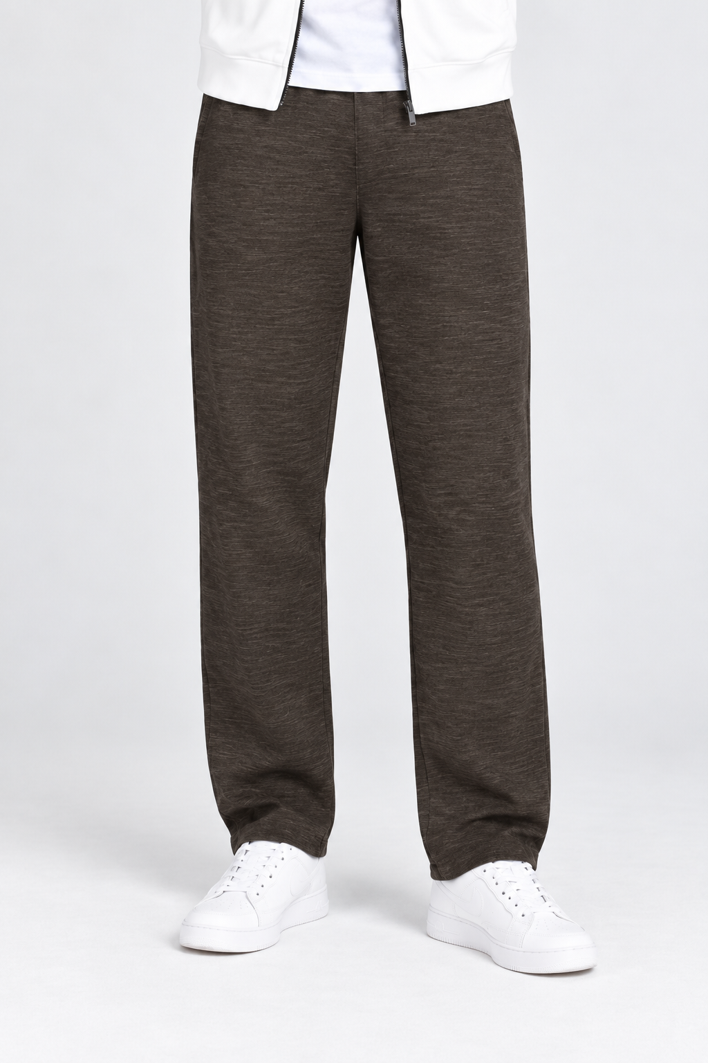 Men’s Regular Fit Knitted Lower – Olive Melange